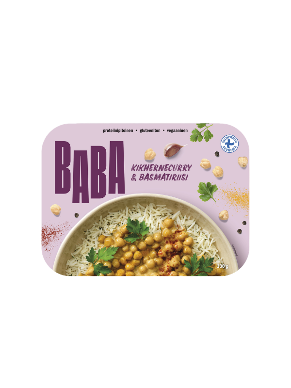 Baba Ateria: Kikhernecurry & basmatiriisi