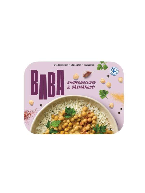Baba Ateria: Kikhernecurry & basmatiriisi