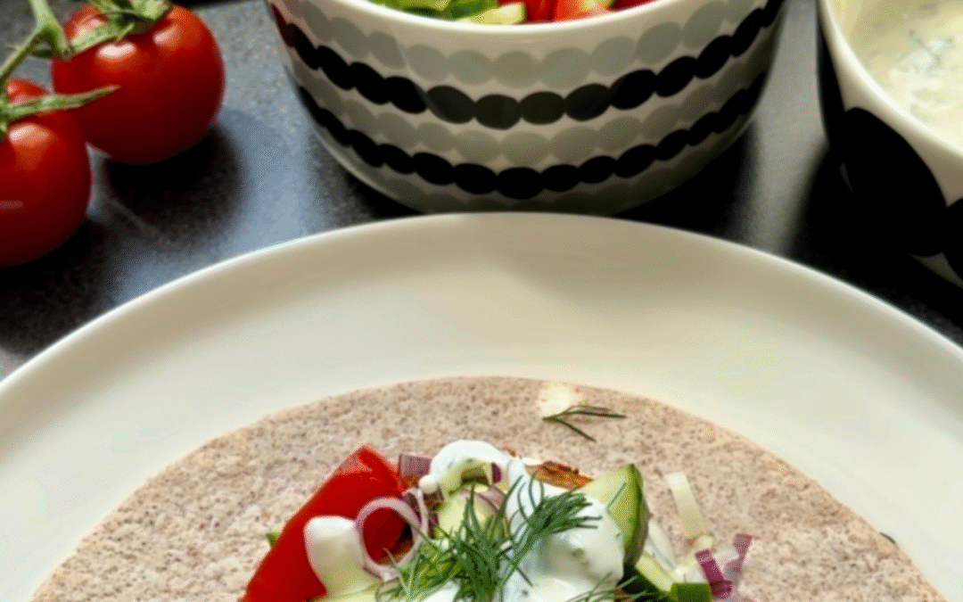 Harissa-kana-wrap