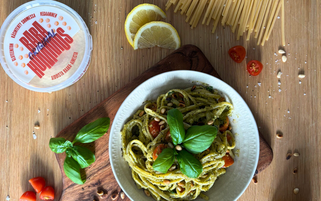Hummus-pestopasta